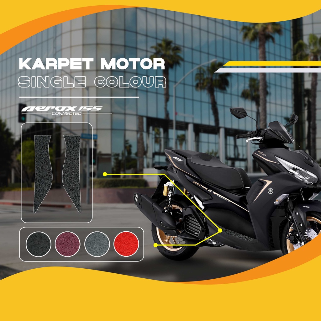 Karpet Motor Aerox Connected 155 Terbaru  Karpet Mie Motor SC Alas Motor Yamaha Aksesoris Sepeda Motor