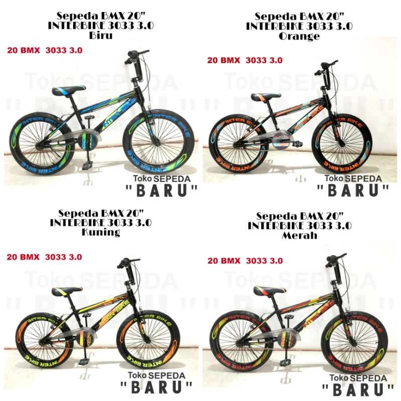 TB - Sepeda BMX INTERBIKE 3033 Ban 3.0 Uk 20 inch