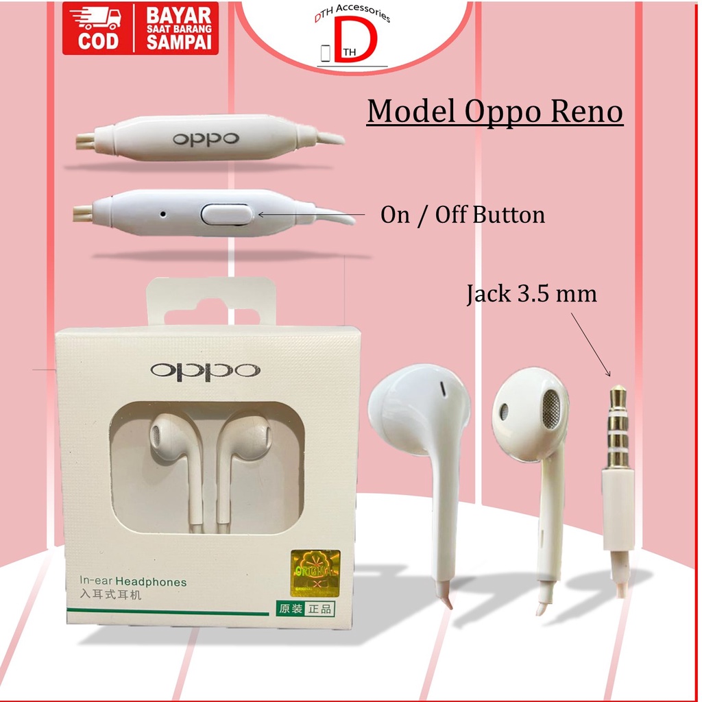 Earphone Headset Oppo Original Dual Speaker For All Type HP