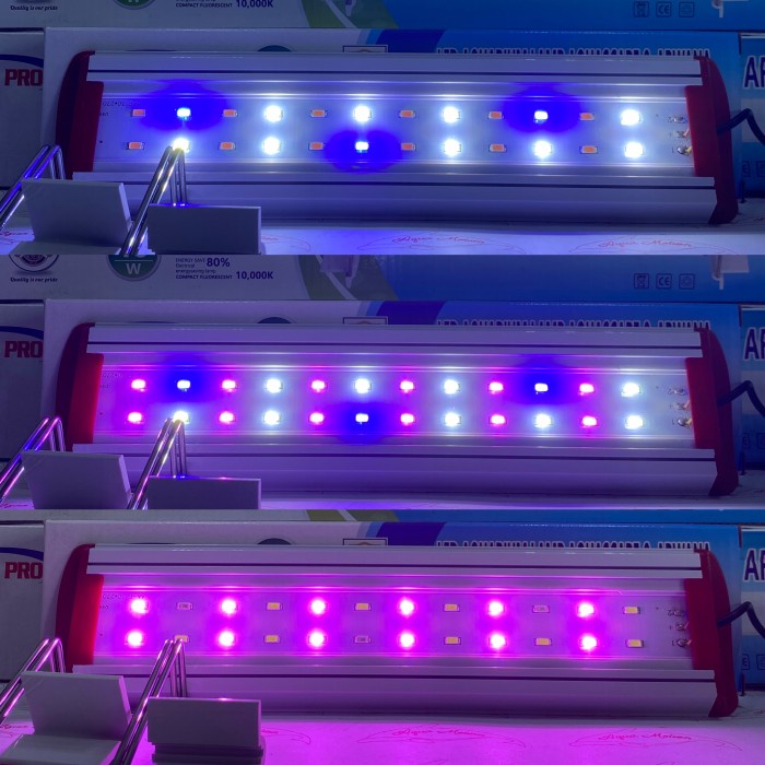 Lampu LED 3 Mode Warna Aquarium Aquascape Arwana SAKKAI PRO LED P 80