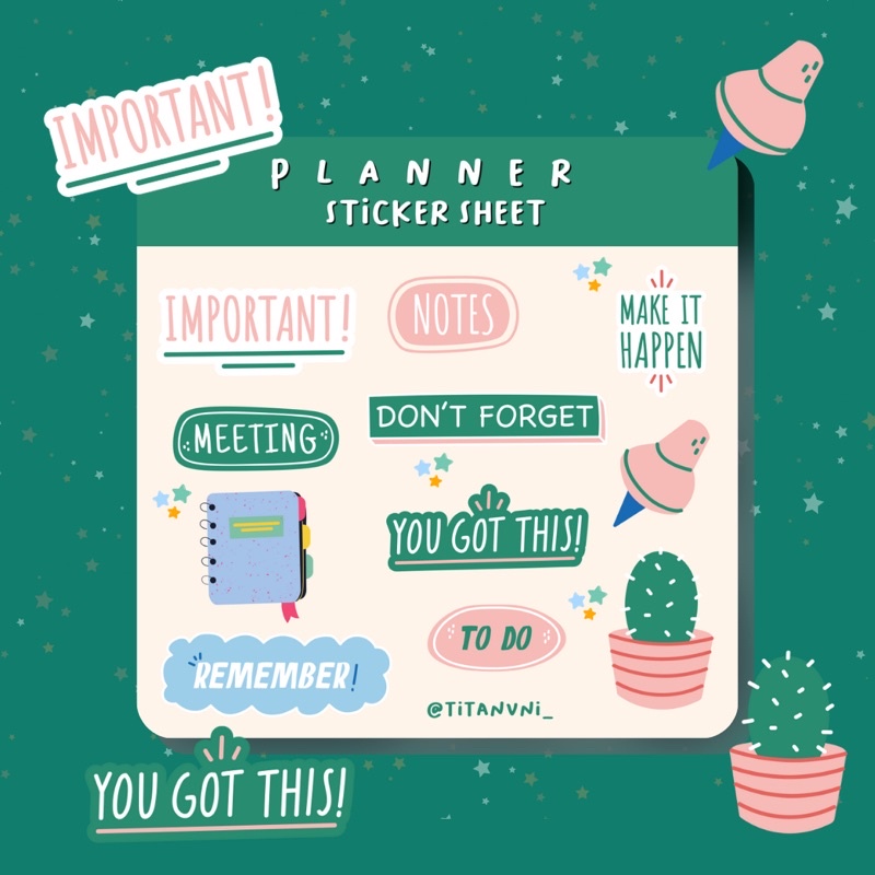 

PLANNER STICKER SHEET