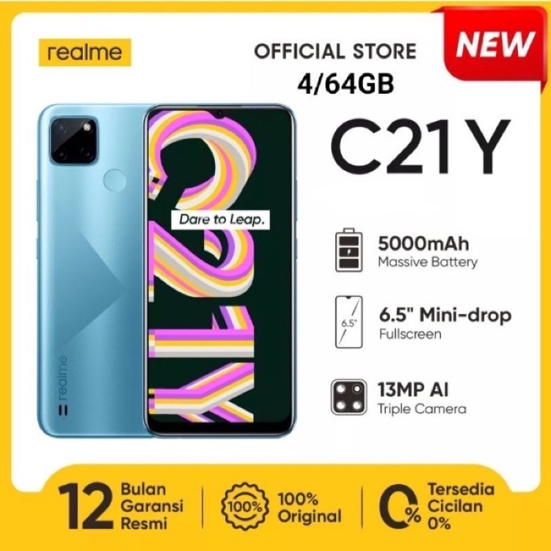 HP Realme Narzo 30A 4/64,Narzo 20 4/64,Narzo 50i 4/64GB Garansi Resmi Realme Indonesia-C21Y 4/64 Biru