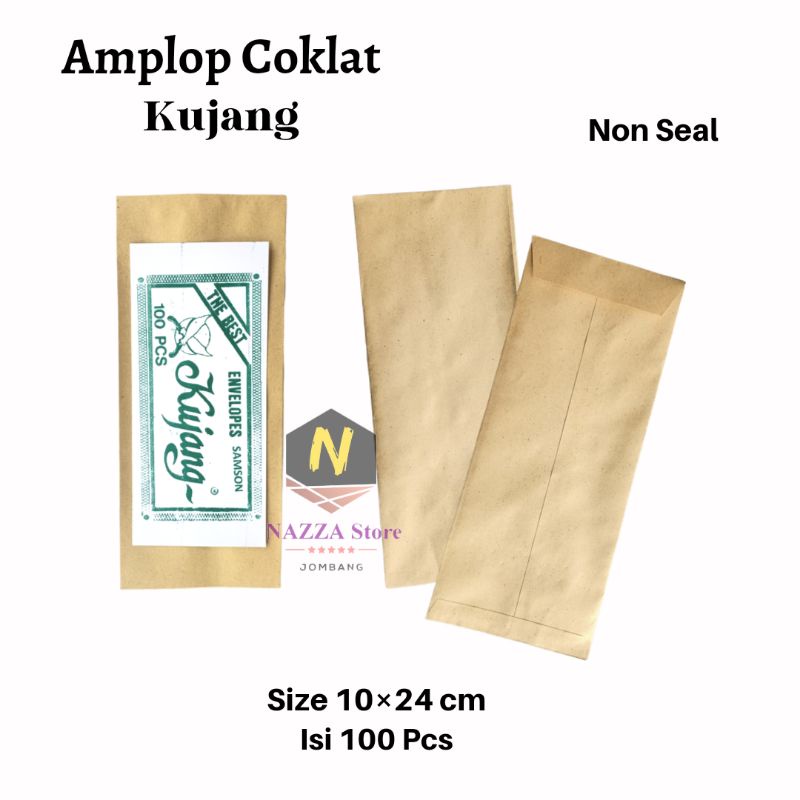 

Amplop kabinet coklat 10x24 cm isi 100 lembar