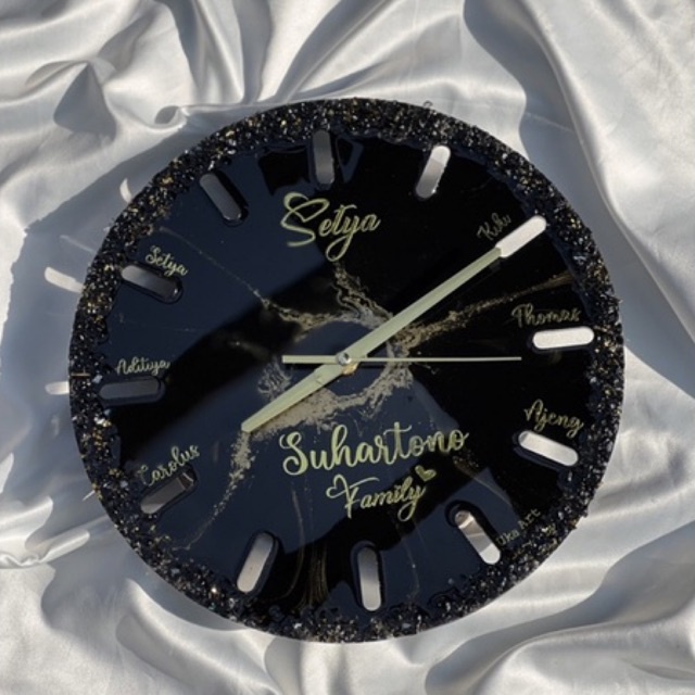 resin  jam dinding wall clock custom order resin jam dinding