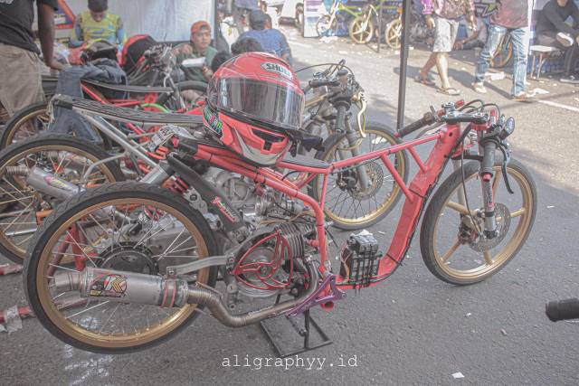 Exhaust Drag Mio OLD 200cc EX LURUS KAWAHARA FREE BREKET KNALPOT