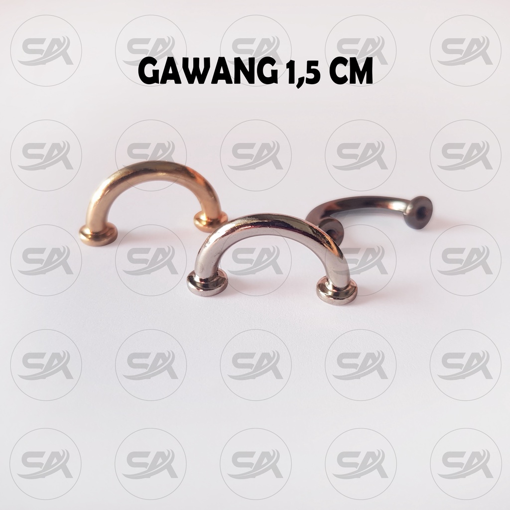GAWANG TAS 1,5CM (ECER) AKSESORIS TAS GAWANG SETENGAH LINGKARAN