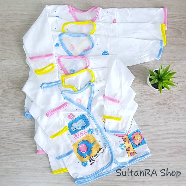 6 Pcs 1  2 Lusin  Baju  Bayi  Lengan  Panjang  0 4 Bulan 