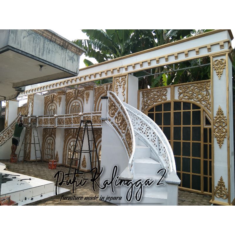 Gebyok Dekorasi pelaminan spon dan kaca/dekor spon/Dekorasi pelaminan