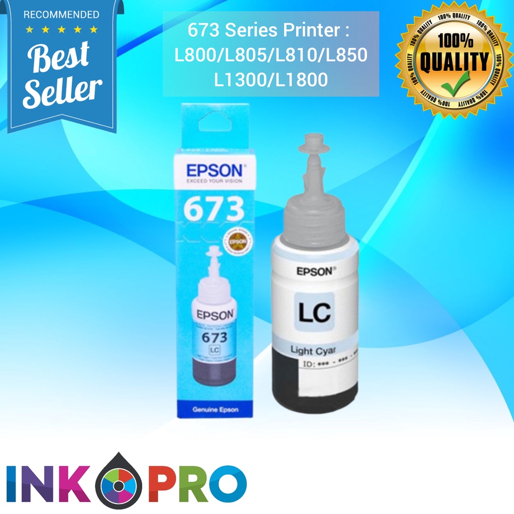 Tinta Epson 673 1Set PREMIUM Untuk Series Printer L800 L805 L810 L850 L1800