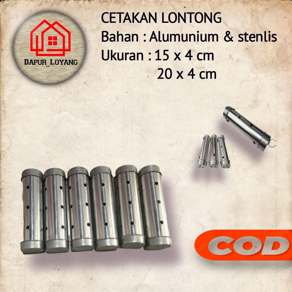 Cetakan Lontong | Bahan Aluminium &amp; Stainless Steel - Ukuran 15/20cm