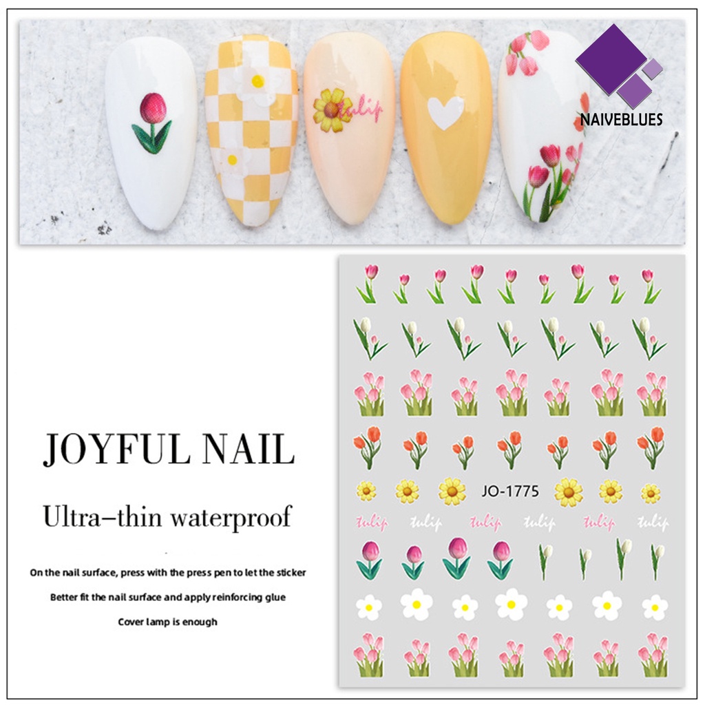 Naiveblue &gt; Stiker Kuku DIY Ringan Untuk Nail Art