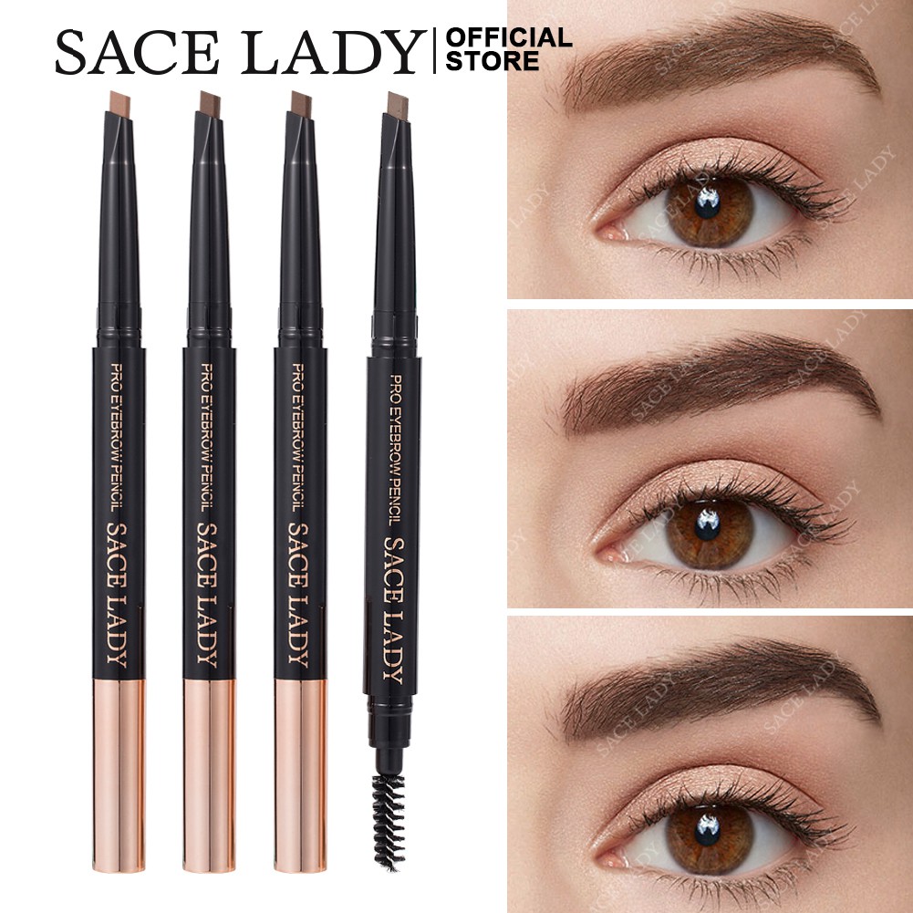 COD 100%ORI SACE LADY Eyebrow Tahan Lama &amp; Anti Air Pensil Alis Putar Otomatis Eye Cosmetics