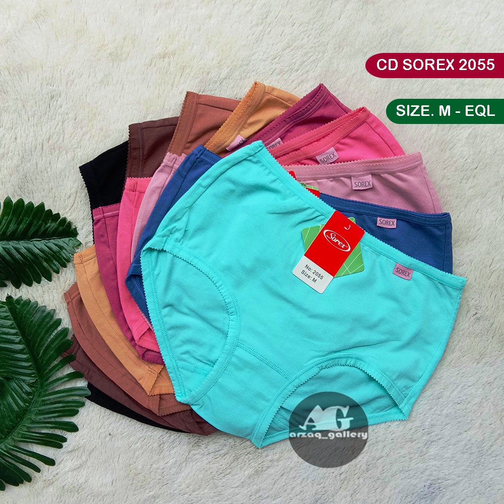 3 Pcs - Sorex Cd Basic Maxi 2055 | Celana Dalam Wanita Sorex Renda Jahit Belakang | Pakaian Dalam Wanita | Celana Dalam | Kancut Wanita