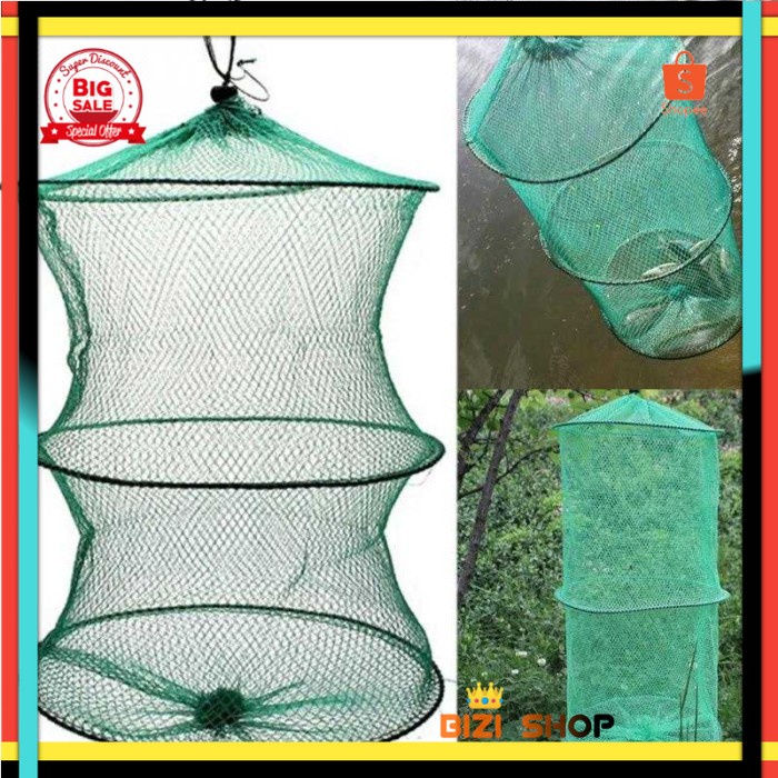 Koja Korang keramba Jaring Tempat Wadah Ikan Hasil Tas Pancing Lipat