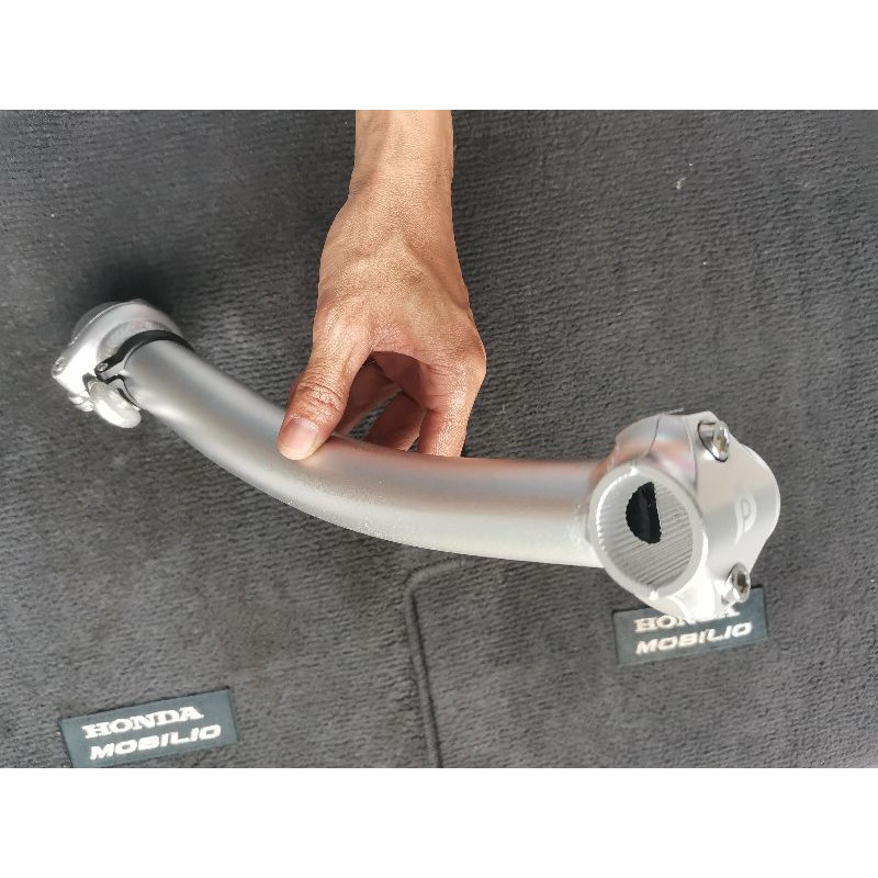 Handlepost Sepeda lipat Lengkung 37 cm Silver