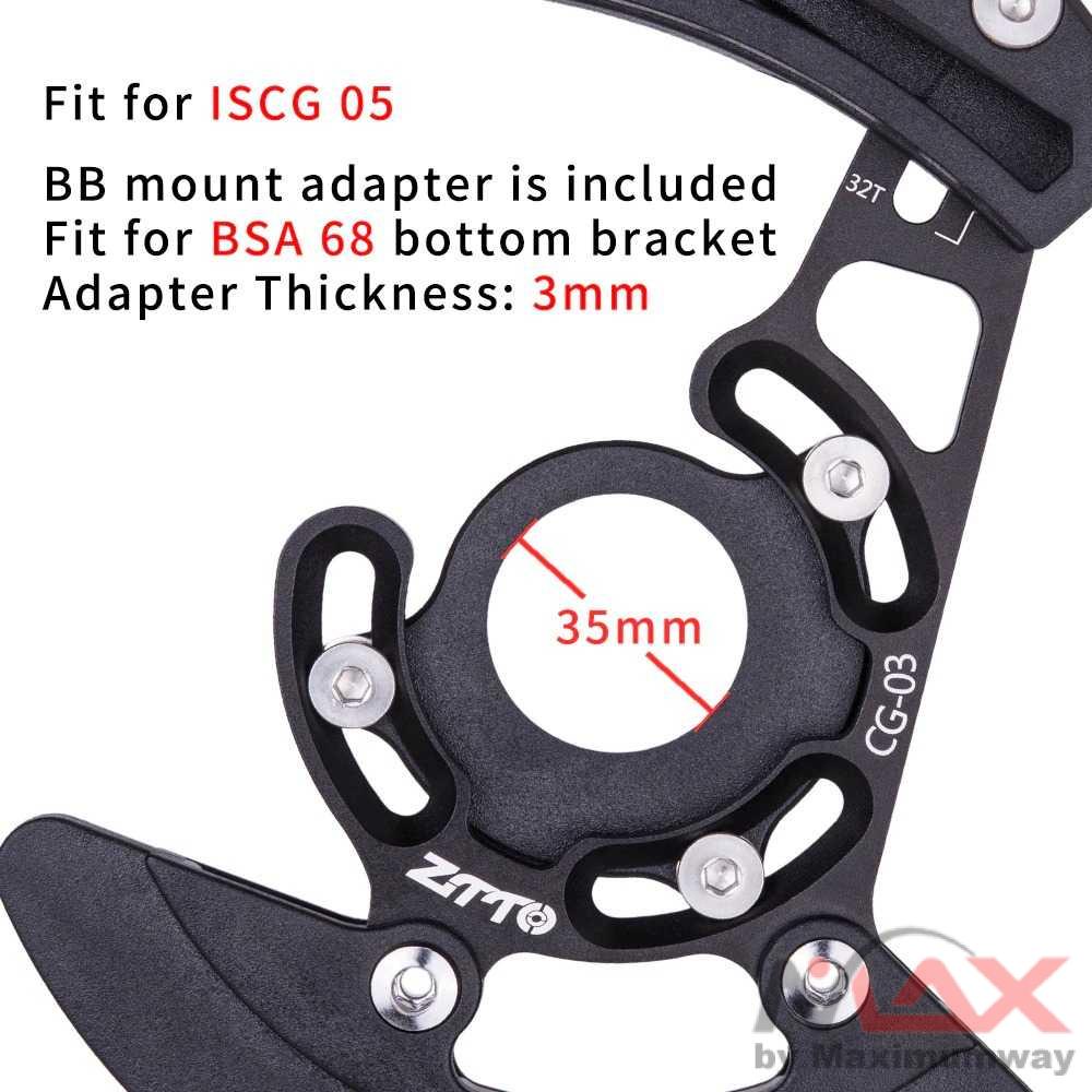 ZTTO Chain Guide Rantai Sepeda ISCG05 MTB 1X System Mount BB - CG04 Warna Hitam