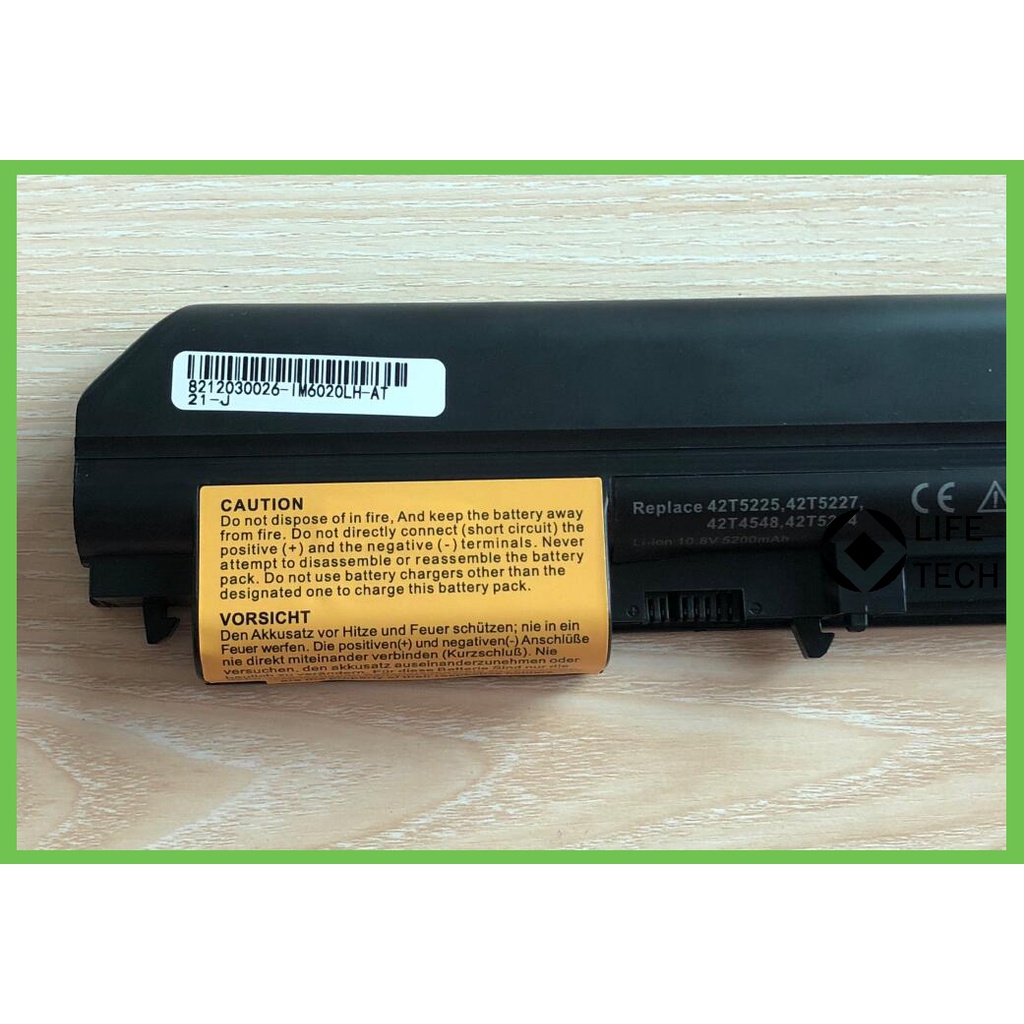 Battery Baterai Laptop Notebook Lenovo ThinkPad IBM R400 T400 T61 T61U T61P R61 R61i Series / 41U3196 41U3197 41U3198 42T5225 42T5227 42T5229 42T5262 42T5264