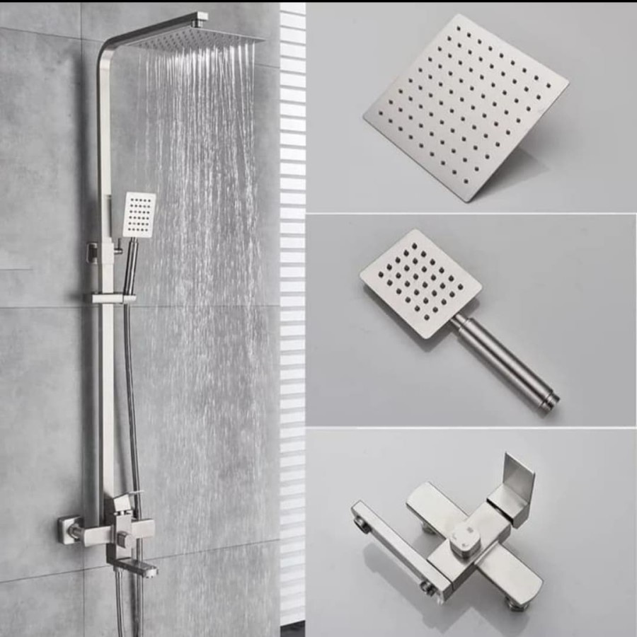 Stainless 304 shower column - shower tiang stainless set - shower mandi set