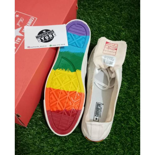 df45we SEPATU CONVERSE 70'S LOW RAINBOW [GRADE ORI] BLACK&WHITE