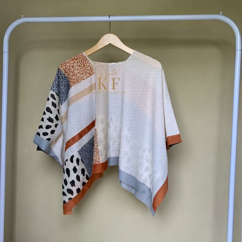 Outer kimono scraf premium-Ana orange