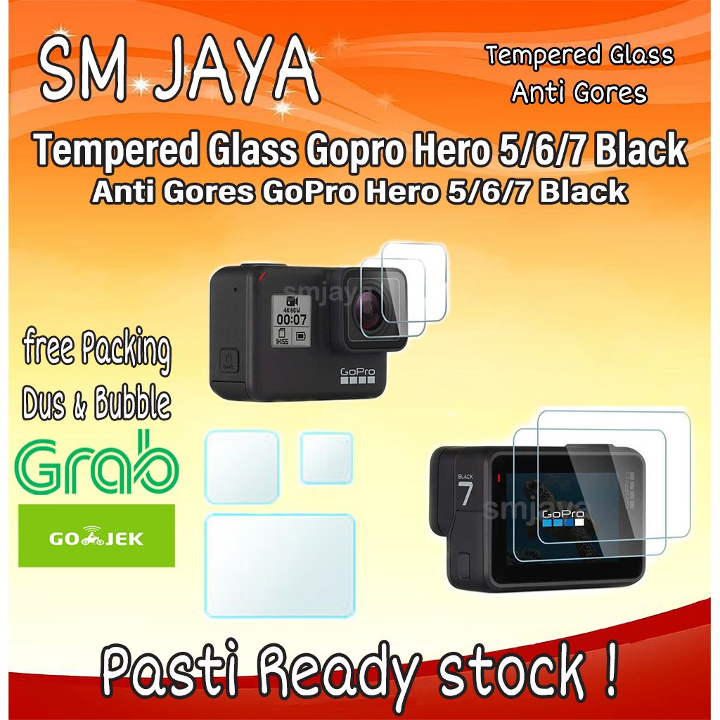 Tempered Glass Anti Gores Gopro Hero 7, Hero 6, Hero 5 LCD & LENSA