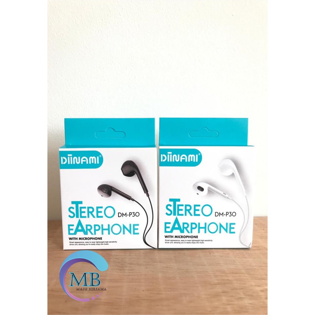 BM035 HEADSET HANDSFREE earphone ORI DIINAMI P30 EXTRA BASS +MiC NON KARET OPPO SAMSUNG VIVO REALME XIAOMI