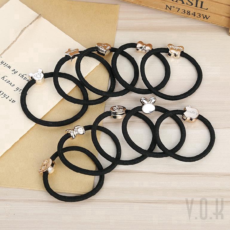 Hair Rope Tie Gold Bead Hair Accessories Ring Korean Hairband 346