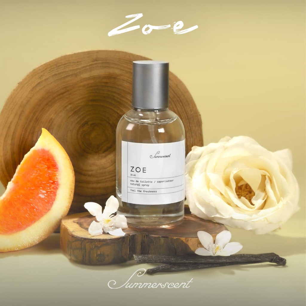 Parfum EDT Premium Pria Wanita SUMMER SCENT Eau de Toilette Natural Perfume Varian Aroma ZOE Mewah Elegan Murah BPOM Halal