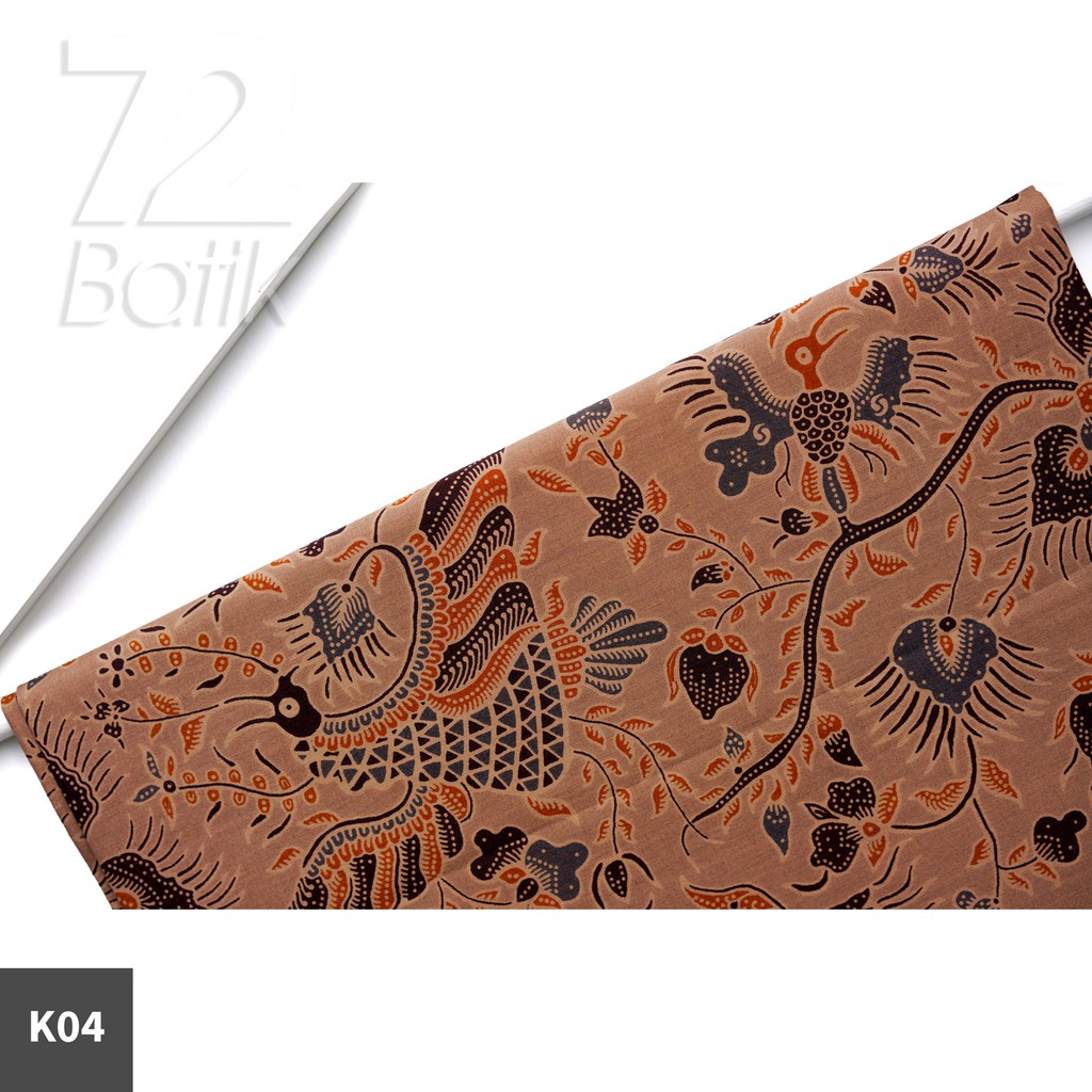 KAIN BATIK PREMIUM Bahan Katun Motif Burung Warna Cream Crem Krem Kream 728601 Cap 72 Jarik Jarit Samping Kebat Panjang Batik Katun Modern Premium Bahan Seragam Batik Pernikahan Kantor Keluarga Murah Kamen Jadi Batik Bali Lembaran