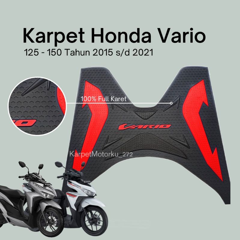 Monster Karpet Motor Honda Vario 125 150 - Alas Pinjakan Kaki Motor vario 150  - Karpet Motor Honda Vario New 125/150 Tahun 2015 2021