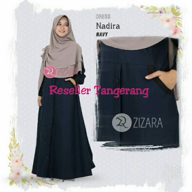 Nadira Dress Navy Zizara