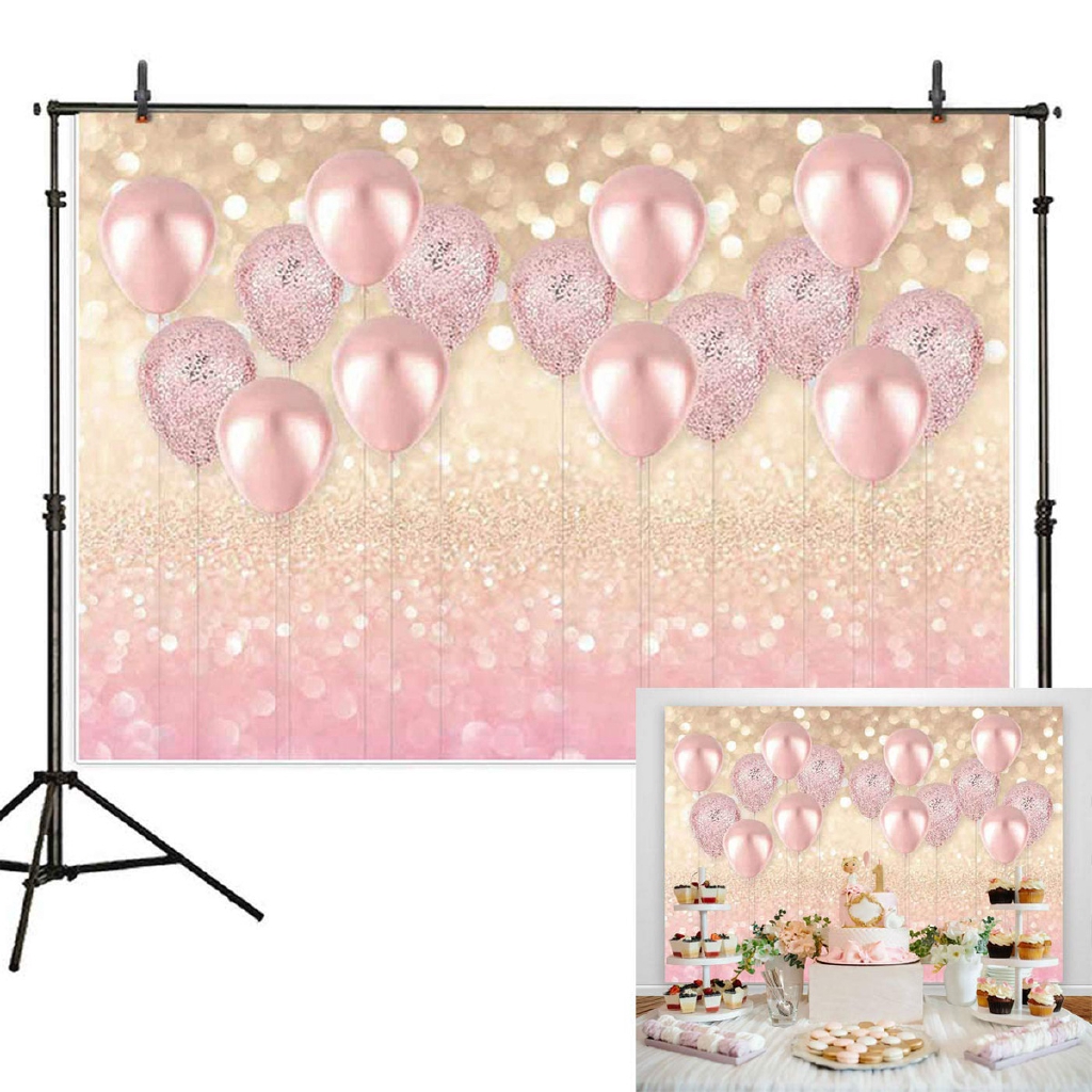 8 2x5 9ft 7x5ft 5x3ft Balon Bahan Kain Vinyl Lembut Warna Pink