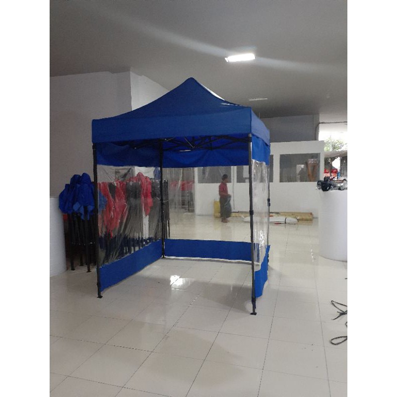 TENDA LIPAT 2X2 DENGAN 3 DINDING TRANSPARAN MURAH