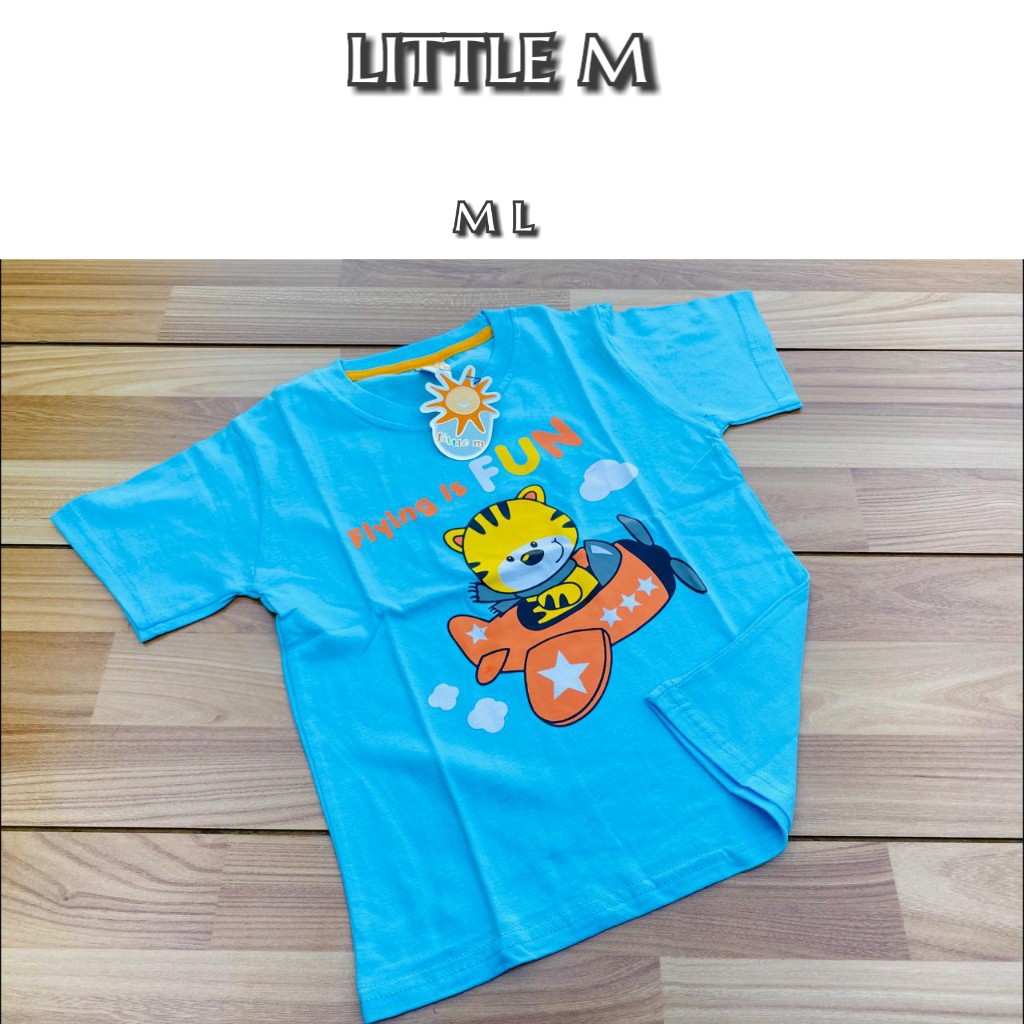 kaos little m biru23