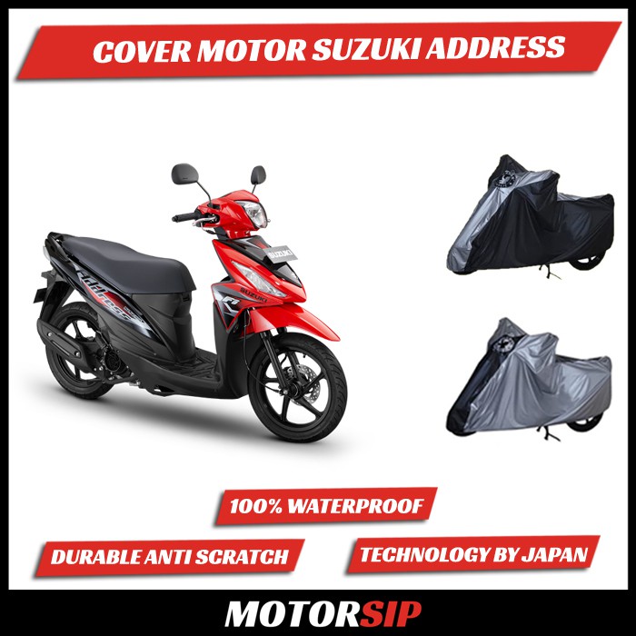 Cover Motor Suzuki Address Selimut Motor Urban Standar Pelindung Body Motor Dari Hujan Debu Panas