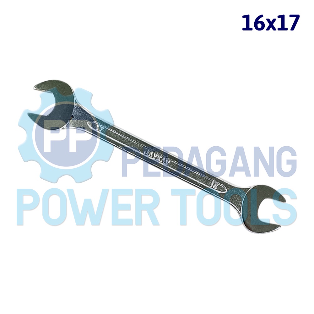 CUCI GUDANG JAYKAY KUNCI PAS 16 x 17 MM 16x17 DOUBLE OPEN END WRENCH