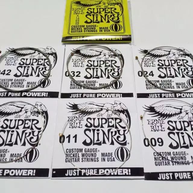 Senar Gitar Elektrik Ernie Ball Super Slinky 0,09