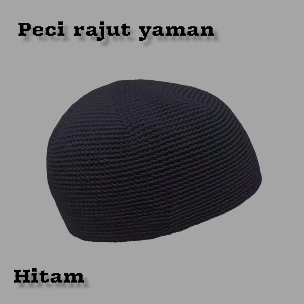 Peci Rajut Yaman Peci Rajut Dewasa Peci Rajut Yaman Dewasa Aneka Warna Peci Rajut Polos Warna Hitam