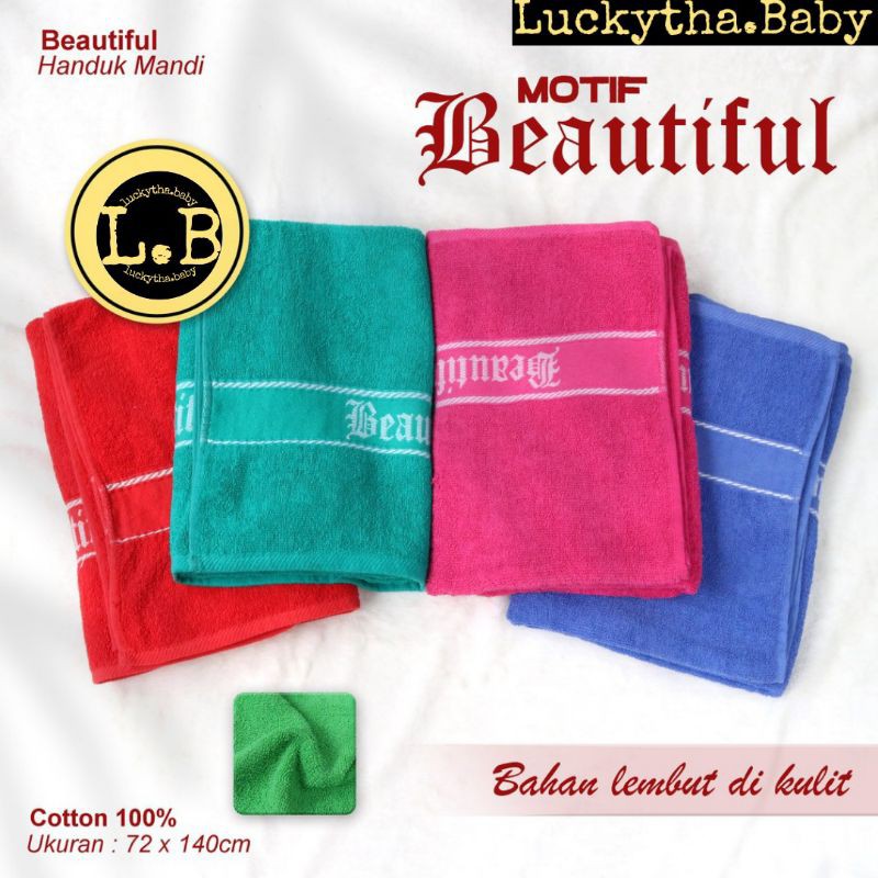 handuk beautiful polos besar / handuk mandi dewasa polos besar / handuk beauty besar