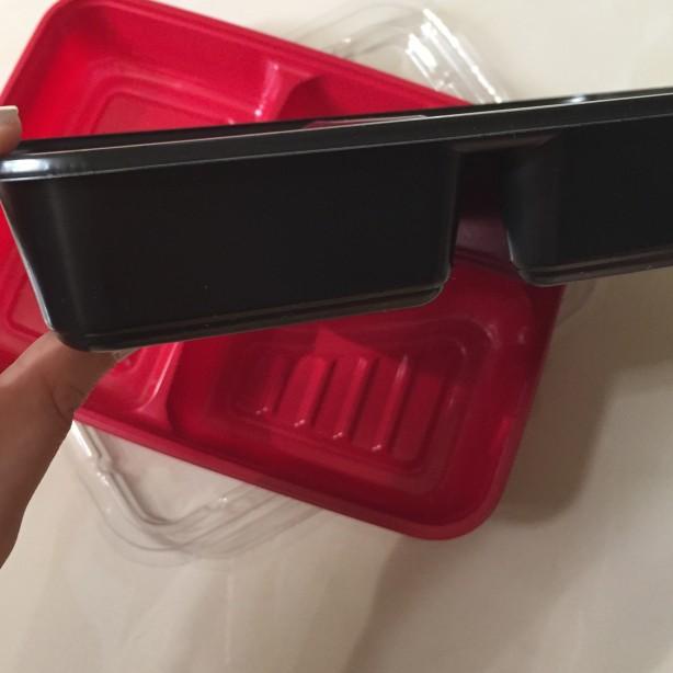 ❊ Mika Bento Sekat 4 / Kotak Nasi Bento Bintang / Lunch Box - Hitam ✥