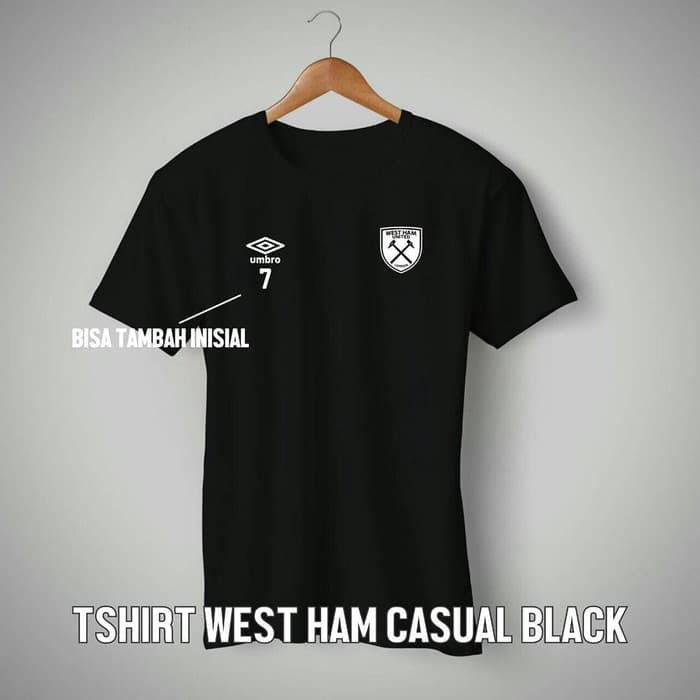 Kaos Tshirt Baju Obral Murah Combed 30S Distro West Ham United Westham + iNiSiAL polos custom Unisex