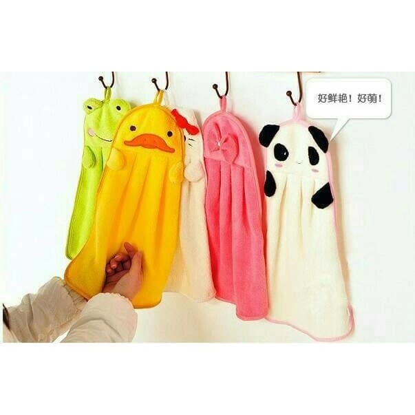 kain lap tangan gantung motif karakter lucu imut hand towel