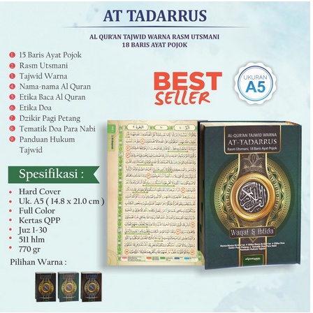 Al-Quran Waqaf &amp; Ibtida’ AT TADARRUS (Alfasyam) Ukuran A5 - 100%ORI REGULER