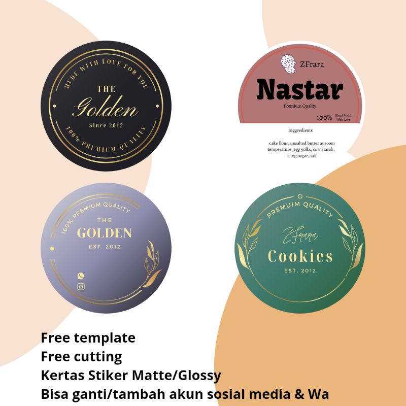 

(TERMURAH) STIKER KUE KERING STIKER TOPLES KUE KERING LEBARAN PART 2