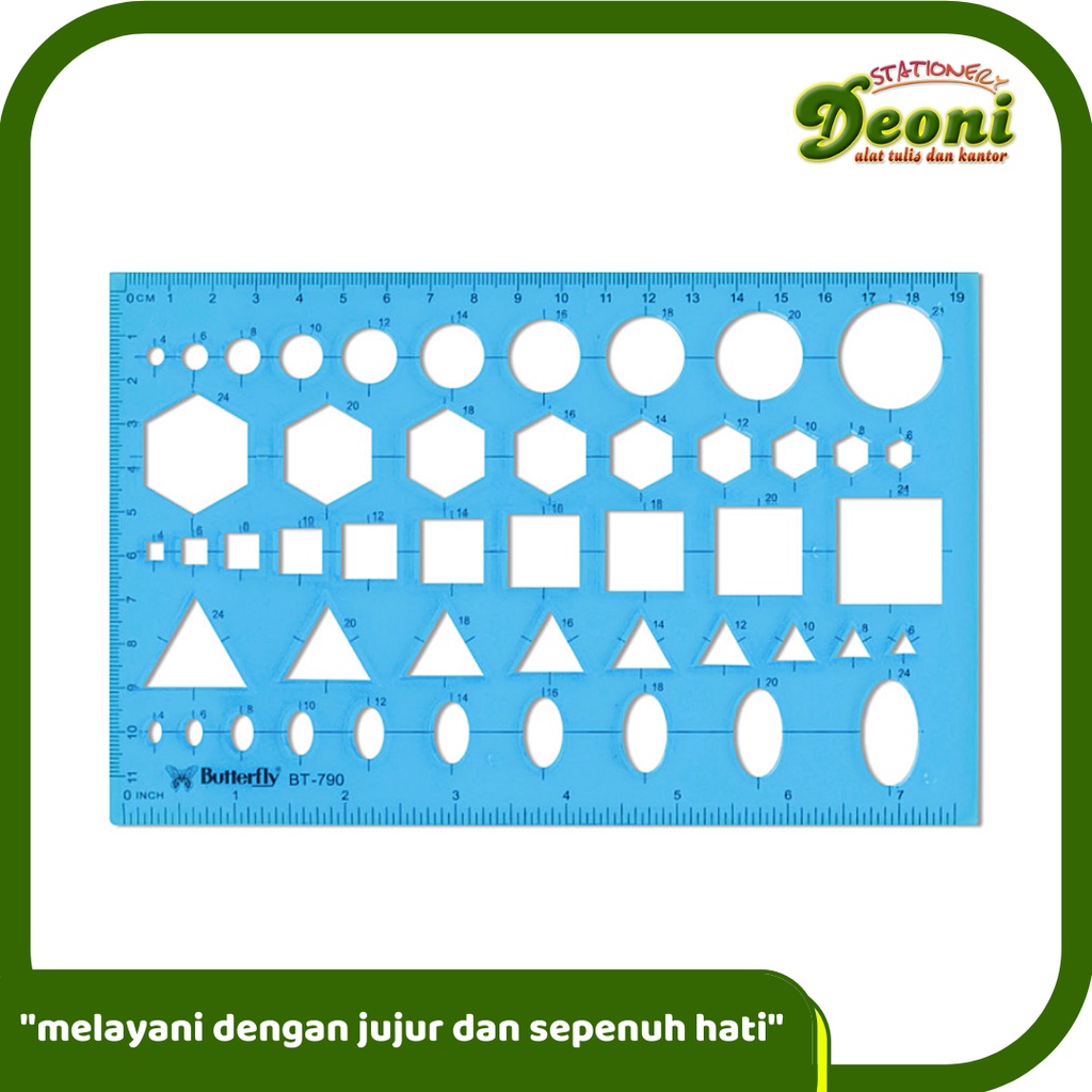

BUTTERFLY BT-790 Penggaris Cetakan Bentuk