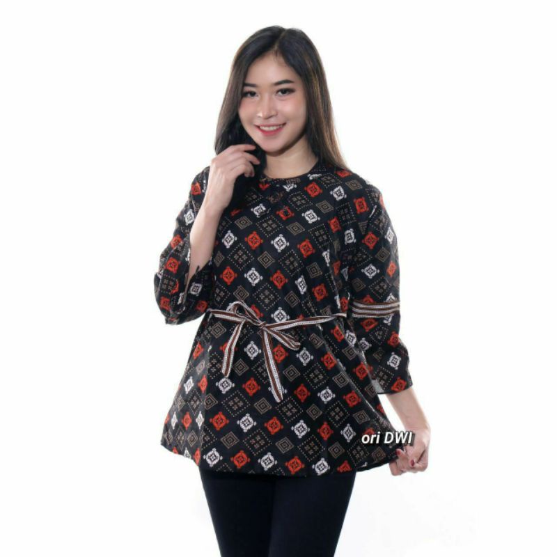 COD Baju Batik Atasan Wanita/Baju Kerja/Batik Blus Kekinian 2022