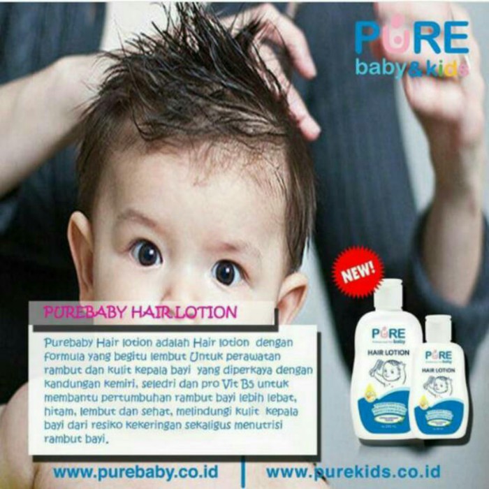 PURE BABY - HAIR LOTION 230 ML / LOTION PERAWATAN RAMBUT BAYI