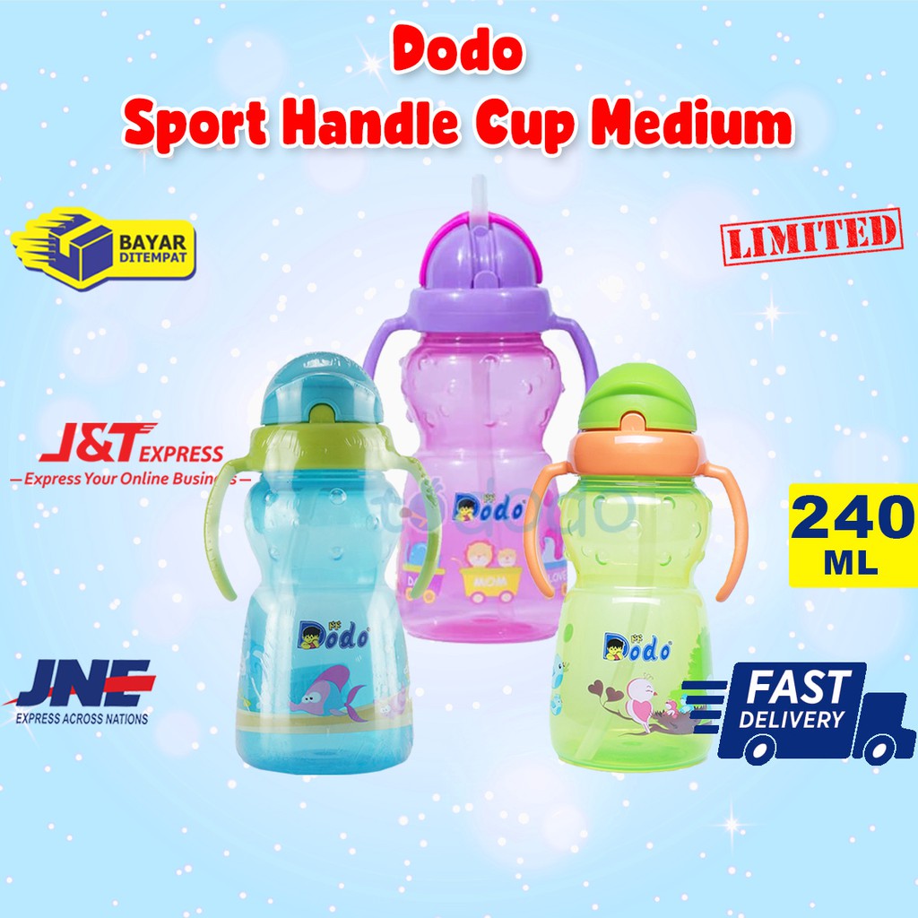 Dodo Sport Handle Cup Medium / Botol Minum Sedotan Sedang