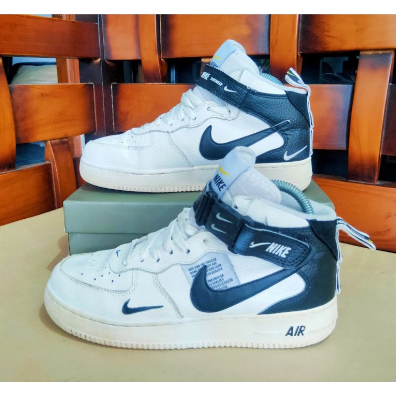 Nike Air Force One Mid utility White Black //Size 40,5