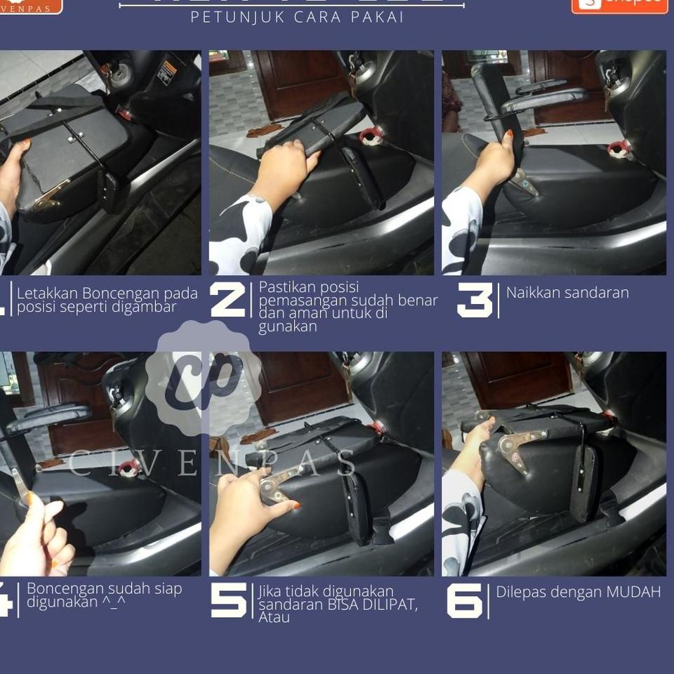 ㅇ Jok kursi Boncengan Anak Sandaran Utk motor NMAX PCX AEROX Jupiter MX ៛